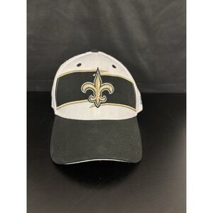 White and Black NFL Saints Baseball Cap One Sized Adult